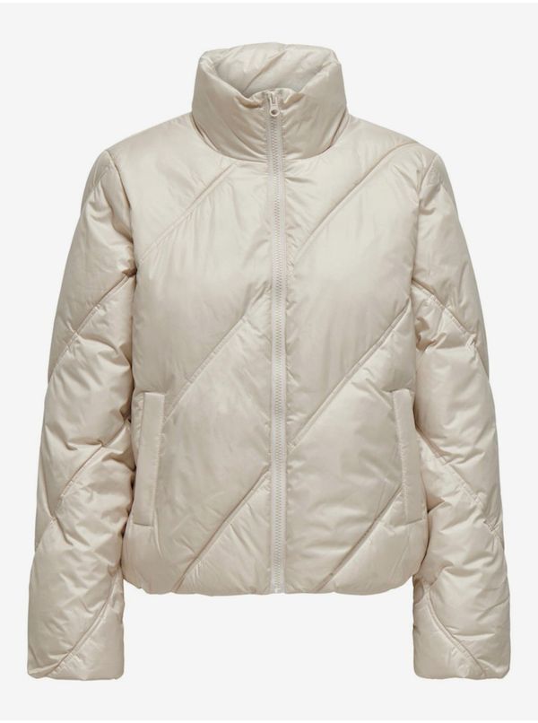 JDY Cream women's quilted winter jacket JDY Verona - Women