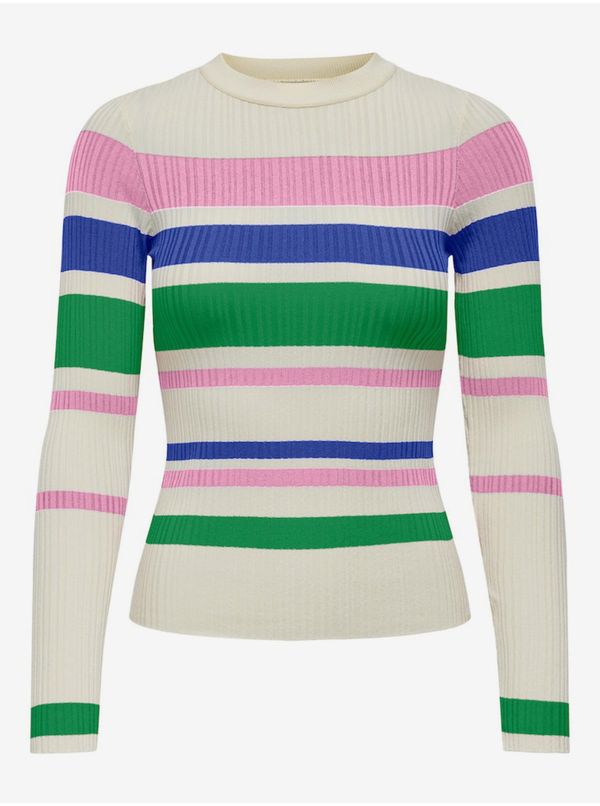 Only Cream women's striped sweater ONLY Sandri - Women