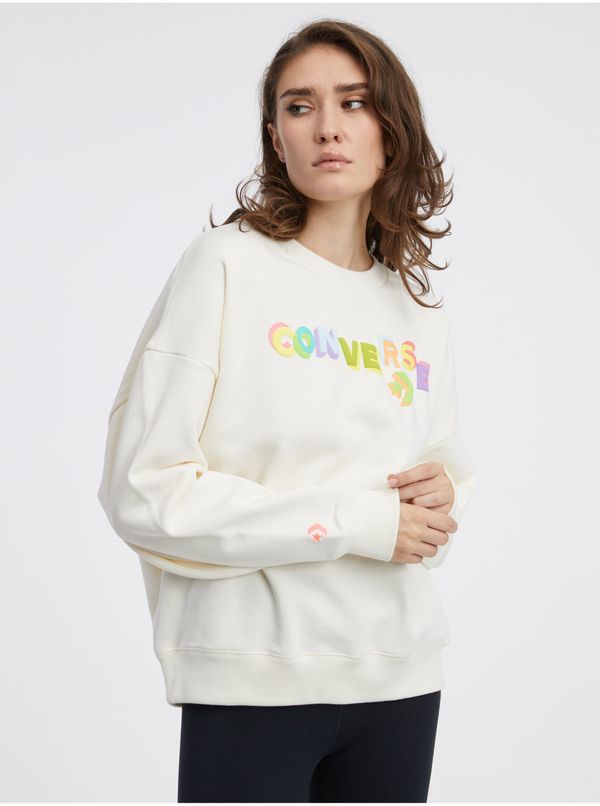 Converse Cream Women's Sweatshirt Converse - Women