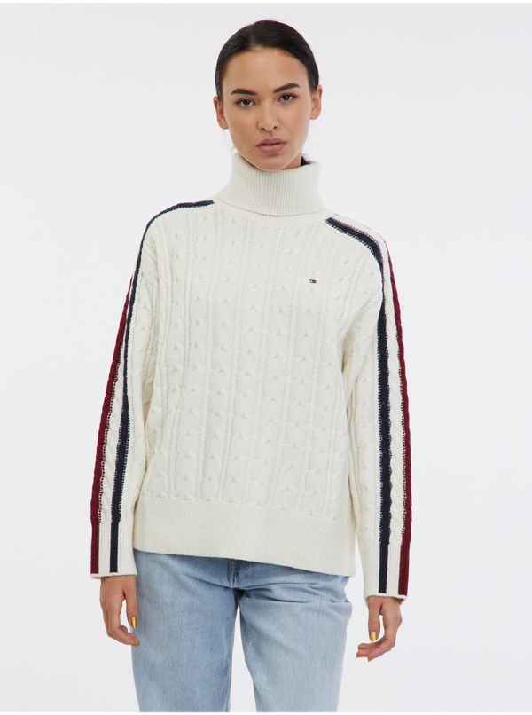 Tommy Hilfiger Creamy women's turtleneck with wool by Tommy Hilfiger - Women