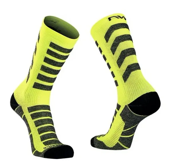 Northwave Cyklistické ponožky NorthWave  Husky Ceramic High Sock Yellow Fluo