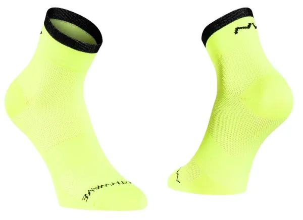 Northwave Cyklistické ponožky NorthWave  Origin Mid Yellow Fluo/Black