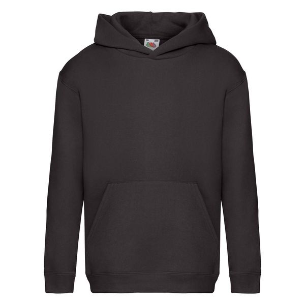 Fruit of the Loom Czarna bluza dziecięca Hooded Sweat Fruit of the Loom