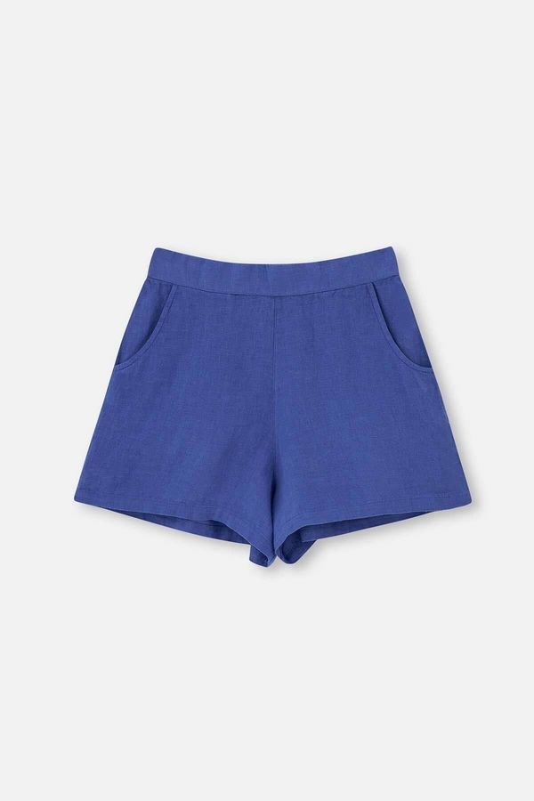 Dagi Dagi Blue Linen Shorts