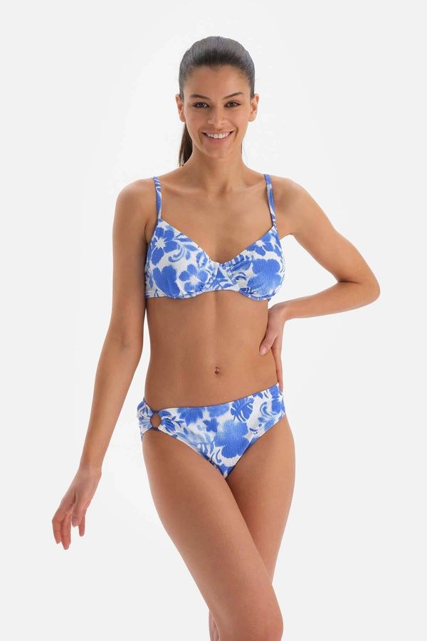 Dagi Dagi Blue - White Compression Underwire Bikini Top