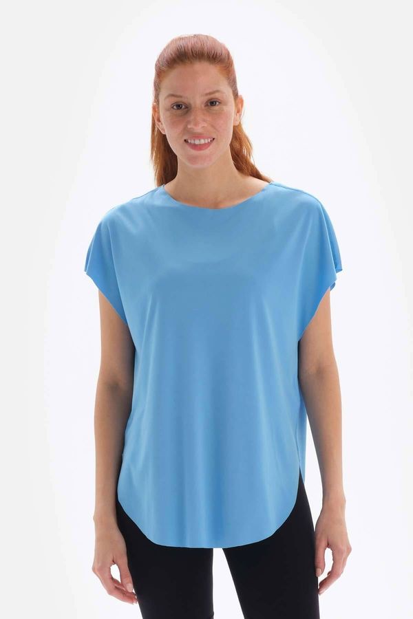 Dagi Dagi Light Blue Women's T-Shirt Boat Neck