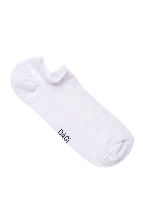 Dagi Dagi Men's White Cotton Short Ballerina Socks