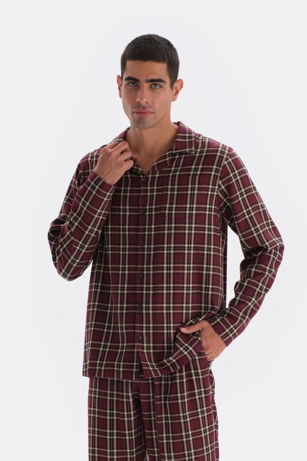 Dagi Dagi Multicolour Plaid Woven Shirt Pajama Top