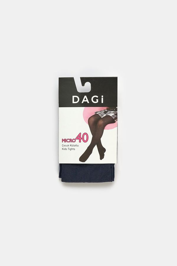 Dagi Dagi Navy Blue Kid's Micro 40 Pantyhose
