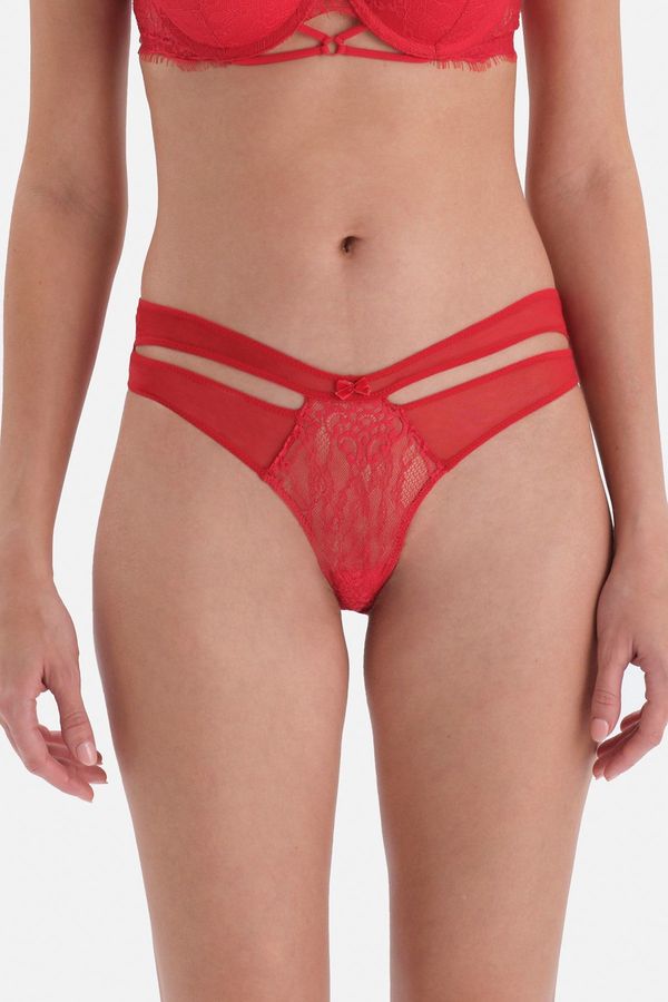 Dagi Dagi Red Brazilian Panties with Low-cut Back and String Detail