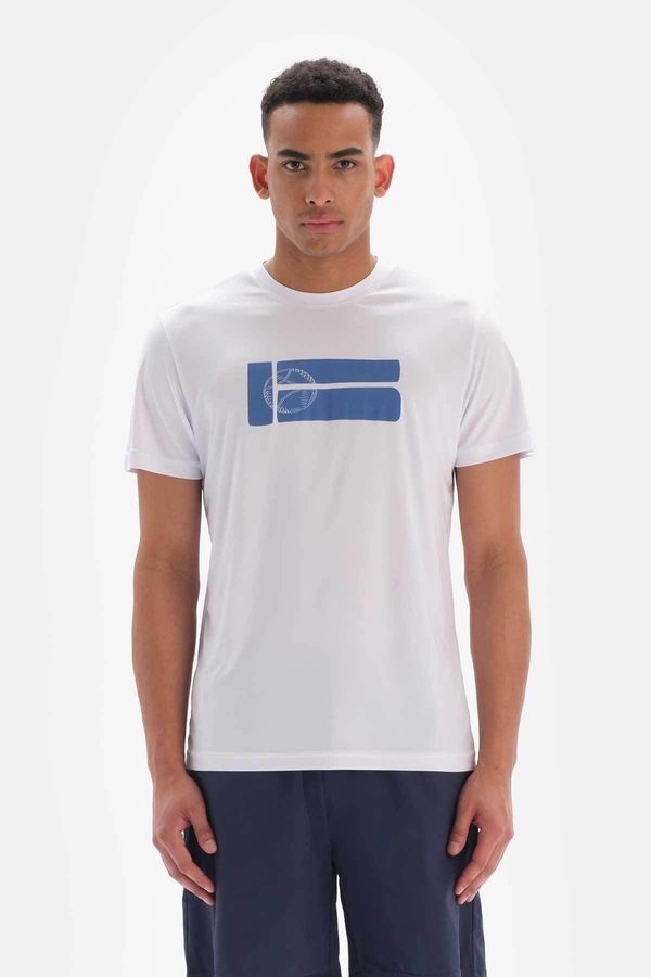 Dagi Dagi White Men's Tennis Ball Printed T-Shirt