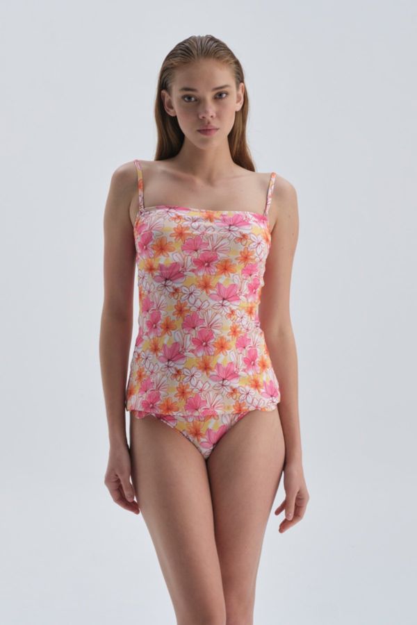 Dagi Dagi Yellow - Pink Normal Waist Bikini Bottom