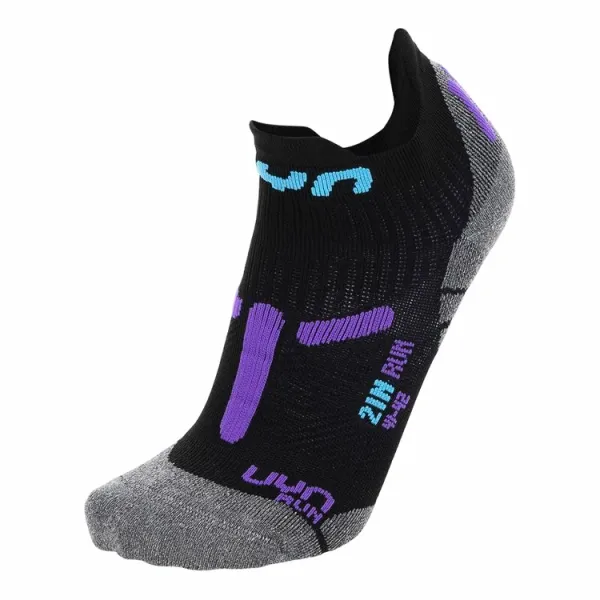 UYN Dámské ponožky UYN  RUN 2IN SOCKS Black/Violet