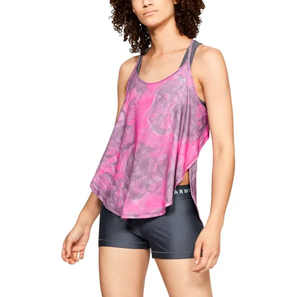 Under Armour Dámské tílko Under Armour  Sport Tank - Flo Ink Print Purple M