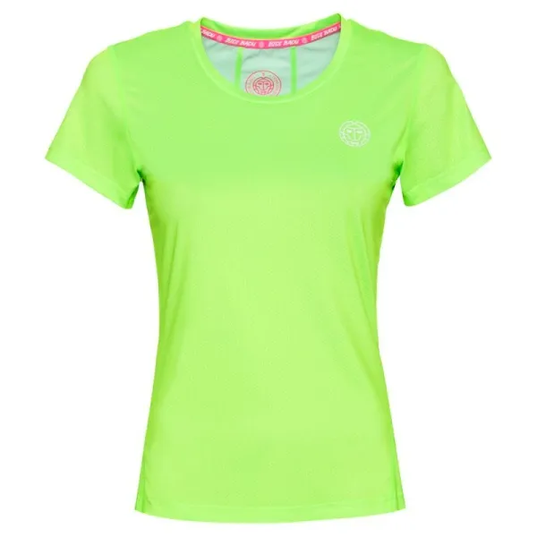 BIDI BADU Dámské tričko BIDI BADU  Eve Tech Roundneck Tee Neon Green M