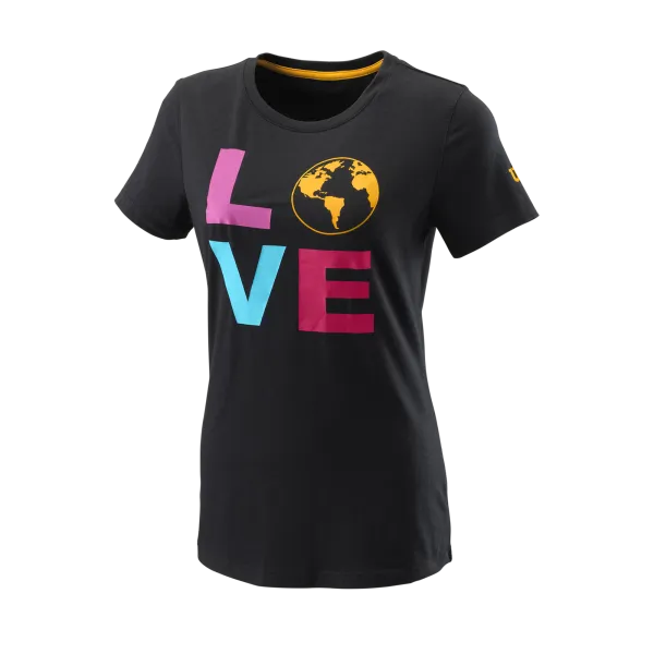 Wilson Dámské tričko Wilson  Love Earth Tech Tee W Black M