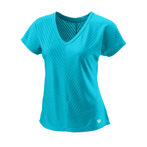 Wilson Dámské tričko Wilson  Training V-Neck II W Scuba Blue S