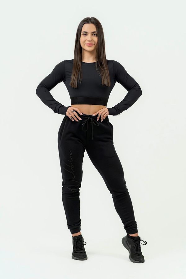 NEBBIA Dámský top Nebbia Intense Women's Long Sleeve Crop Top Perform 839 Black XS