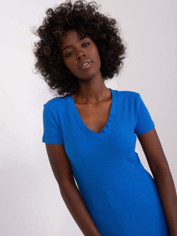 Fashionhunters Dark blue basic blouse