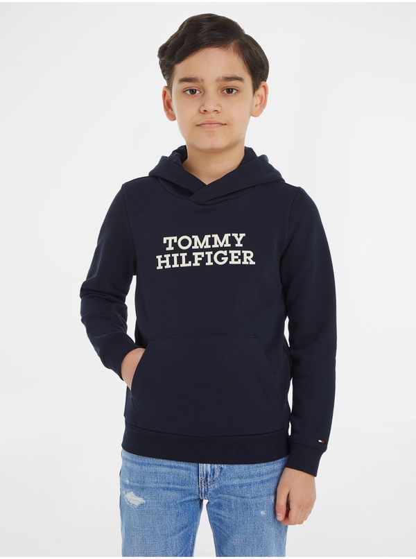 Tommy Hilfiger Dark blue boys' hoodie Tommy Hilfiger - Boys