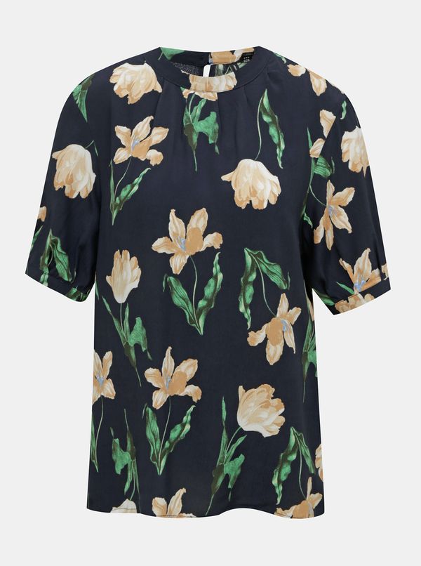 Vero Moda Dark blue flowered blouse VERO MODA Betty