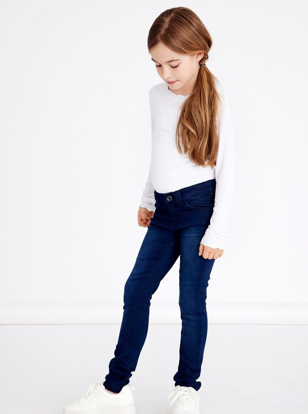 name it Dark blue girl's jeans name it Polly - unisex