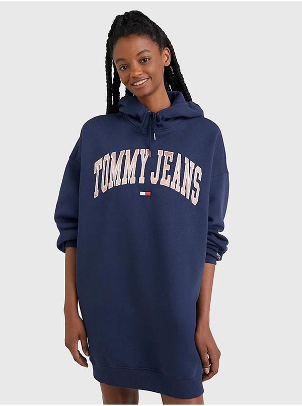 Tommy Hilfiger Dark blue Ladies Hoodie Dress Tommy Jeans - Ladies