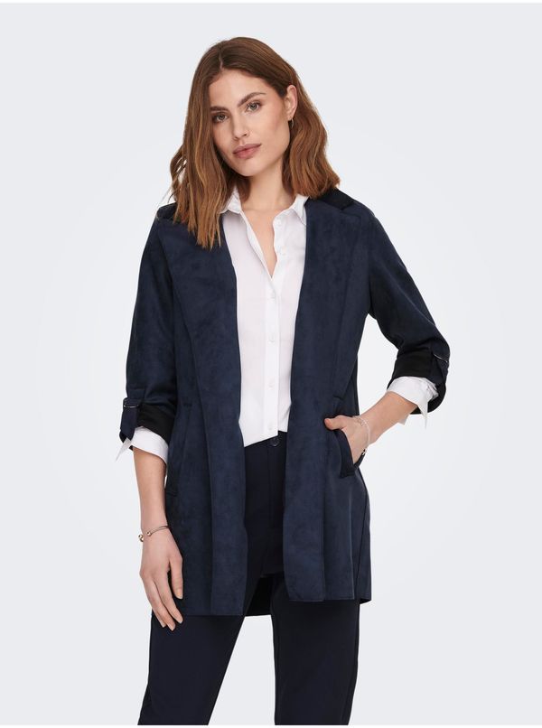 Only Dark blue lady's coat in suede finish ONLY Joline - Ladies