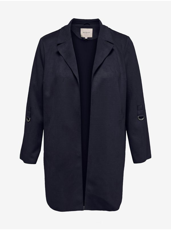 Only Dark blue lightweight coat for women in suede finish ONLY CARMAKOMA Joline - Ladies