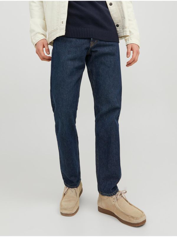 Jack & Jones Dark blue men straight fit jeans Jack & Jones Chris - Men