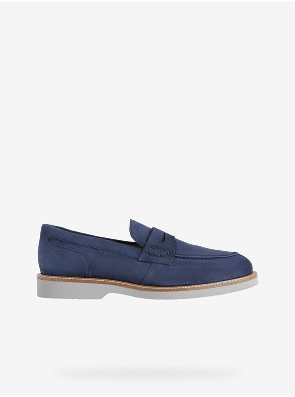 GEOX Dark blue men's suede loafers Geox Gubbio - Men's