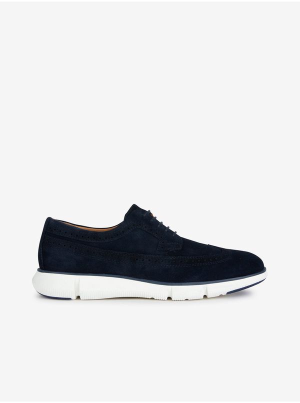 GEOX Dark blue men's suede shoes Geox - Men