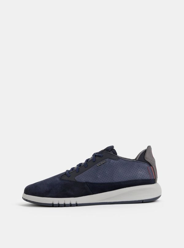 GEOX Dark blue men's suede sneakers Geox Aerantis - Men's