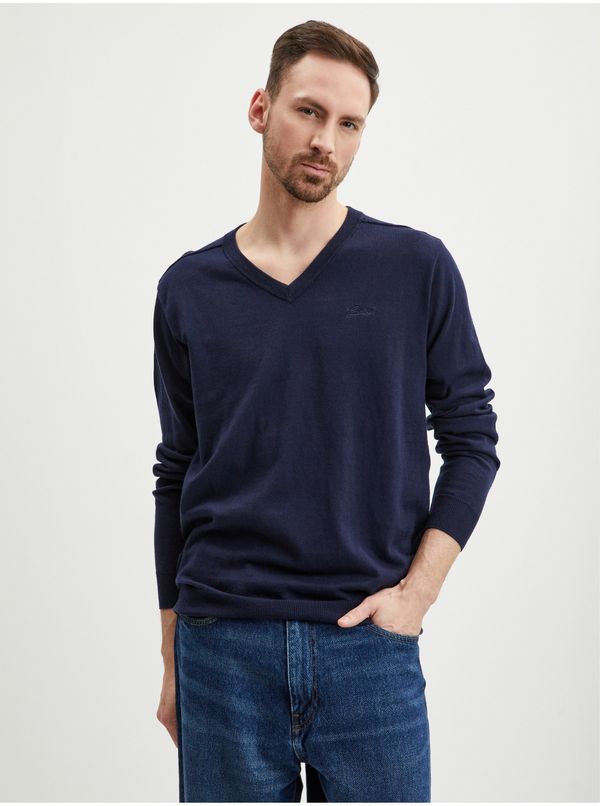 Guess Dark blue men's sweater Guess Rainard - Men