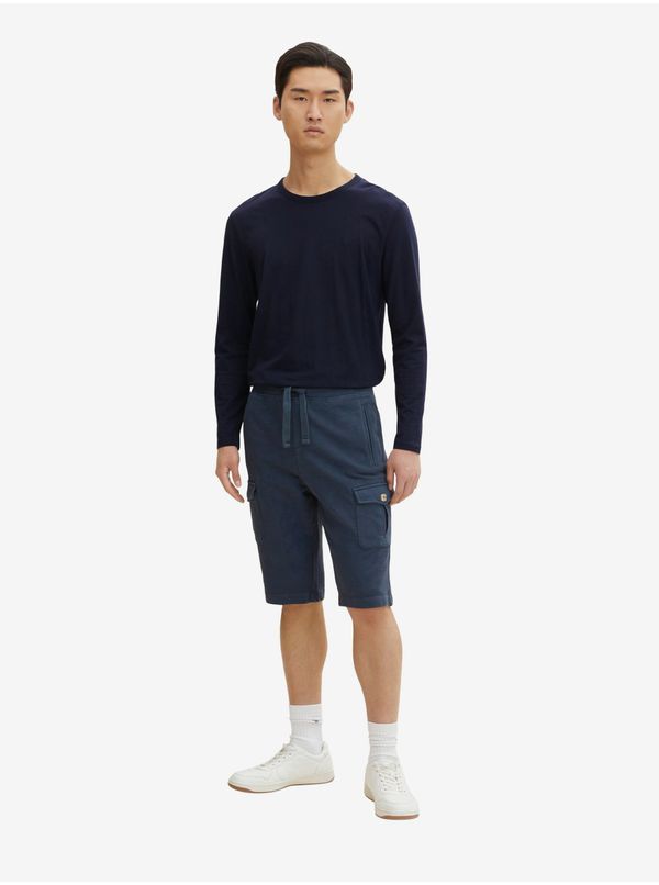Tom Tailor Dark blue Mens Sweatpants Shorts with Pockets Tom Tailor - Men