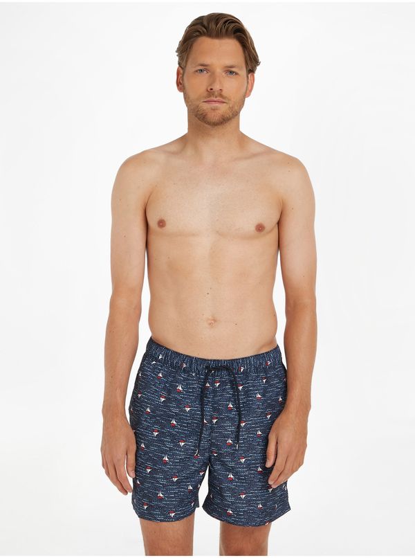 Tommy Hilfiger Dark blue men's swimwear with Tommy Hilfiger Underwear print - Men