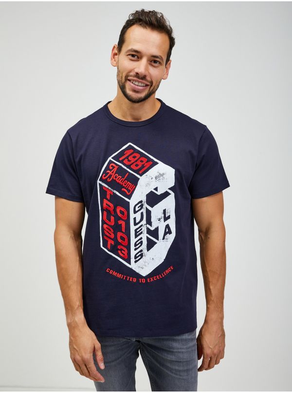 Guess Dark blue men's T-shirt Guess - Men