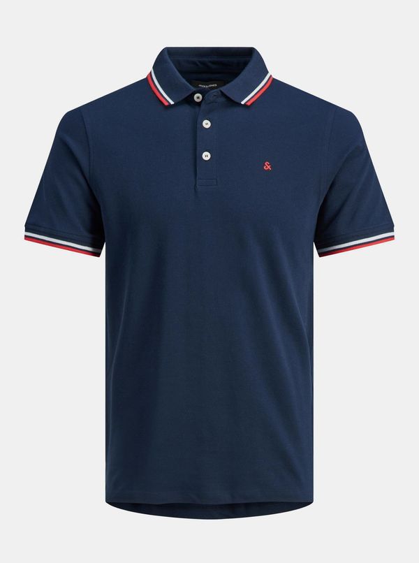 Jack & Jones Dark blue polo shirt Jack & Jones Paulos - Men