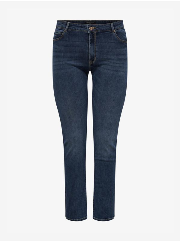 Only Dark Blue Straight Fit Jeans ONLY CARMAKOMA Lucca - Women