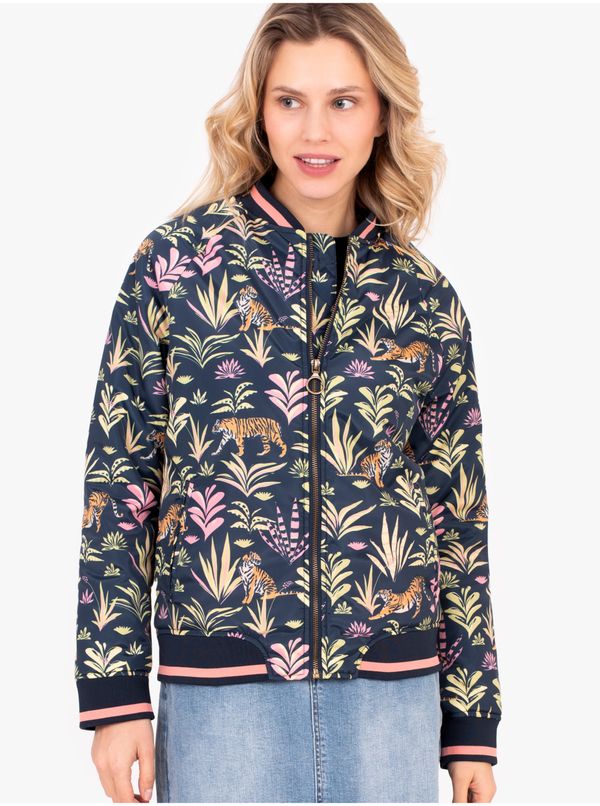 Brakeburn Dark Blue Women Patterned Bomber Brakeburn - Women