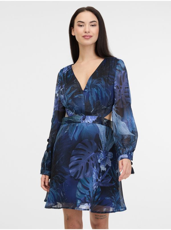 Guess Dark blue women's dress with a bedspread Guess Farrah - Women