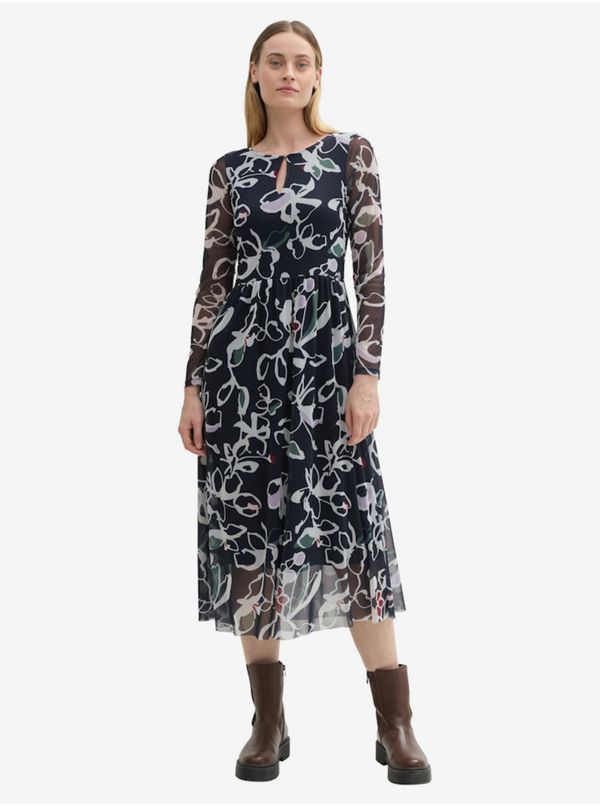 Tom Tailor Dark blue women's floral dress Tom Tailor - Women's