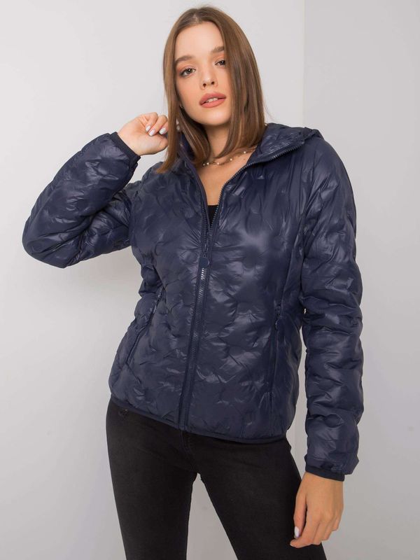 Fashionhunters Dark blue women's hooded jacket by Rasheed