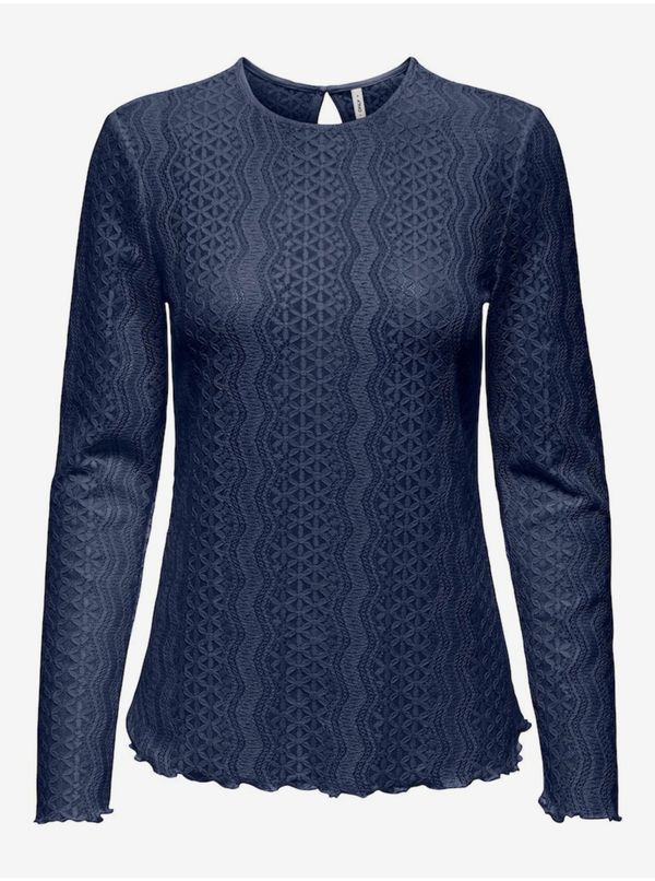 Only Dark blue women's lace t-shirt ONLY Medelina - Women