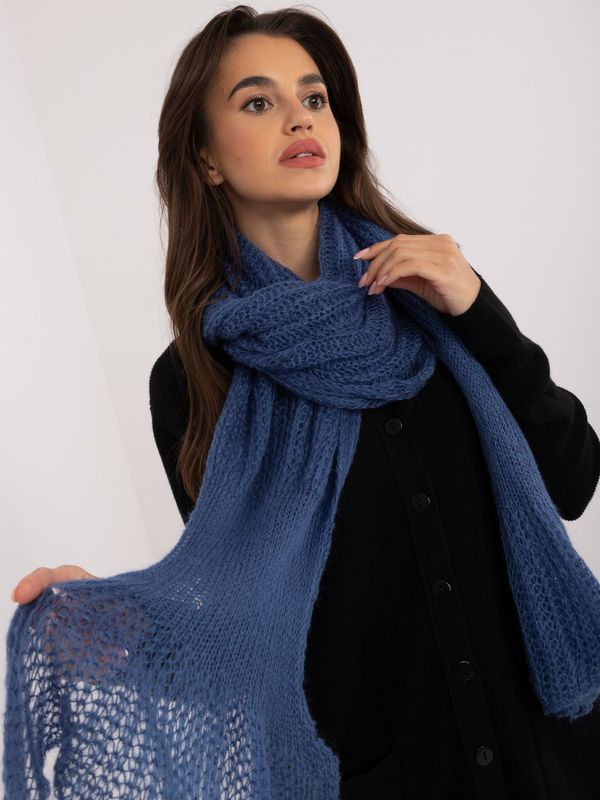 Fashionhunters Dark blue women's scarf