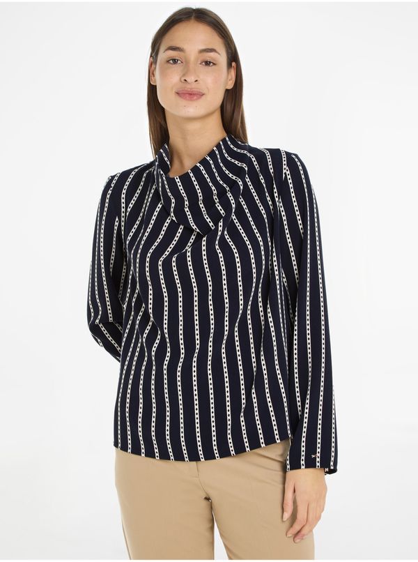 Tommy Hilfiger Dark blue women's striped blouse Tommy Hilfiger - Women