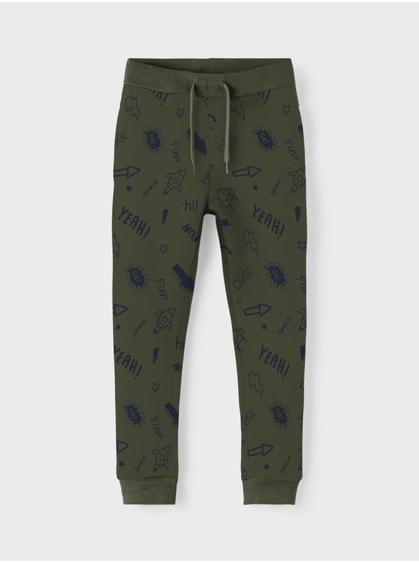 name it Dark green boys patterned sweatpants name it Felix - Boys