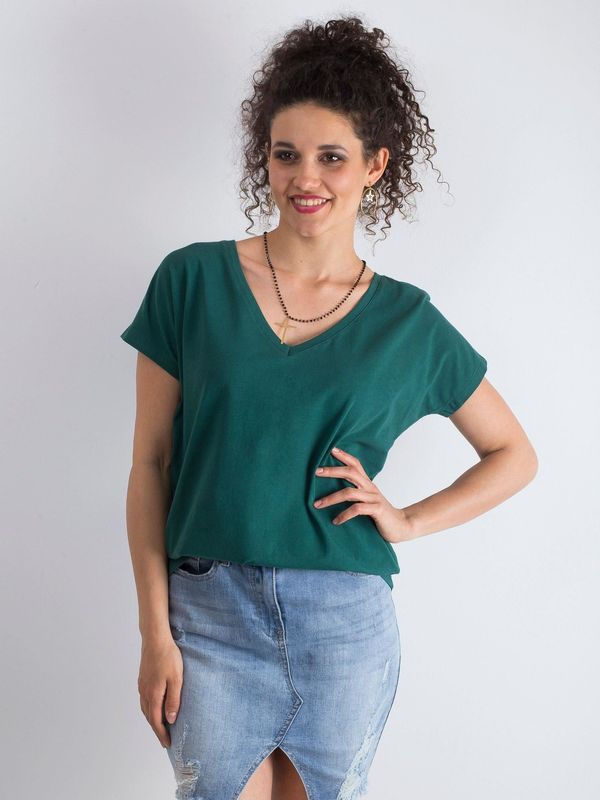 Fashionhunters Dark green Emory T-shirt