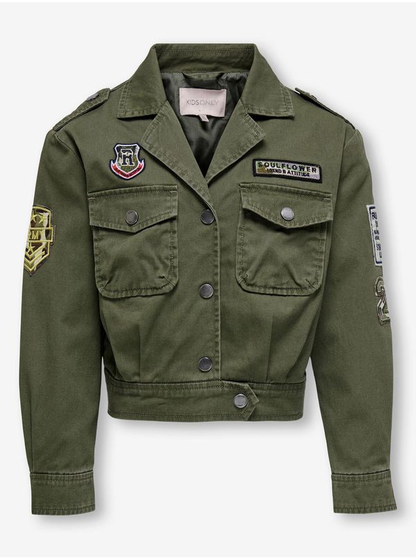 Only Dark green girls' denim jacket ONLY Stine - Girls