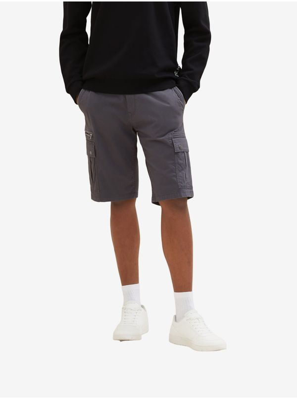 Tom Tailor Dark Grey Men's Shorts with Tom Tailor Pockets - Men